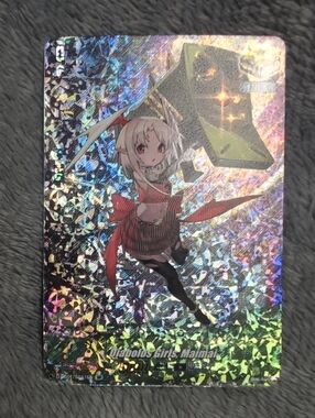 Holographic Trading Card - Red Accent Character Design